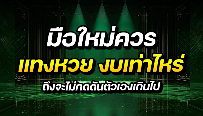 มือใหม่ควรแทงหวยงบเท่าไหร่ ถึงจะไม่กดดันตัวเองเกินไป